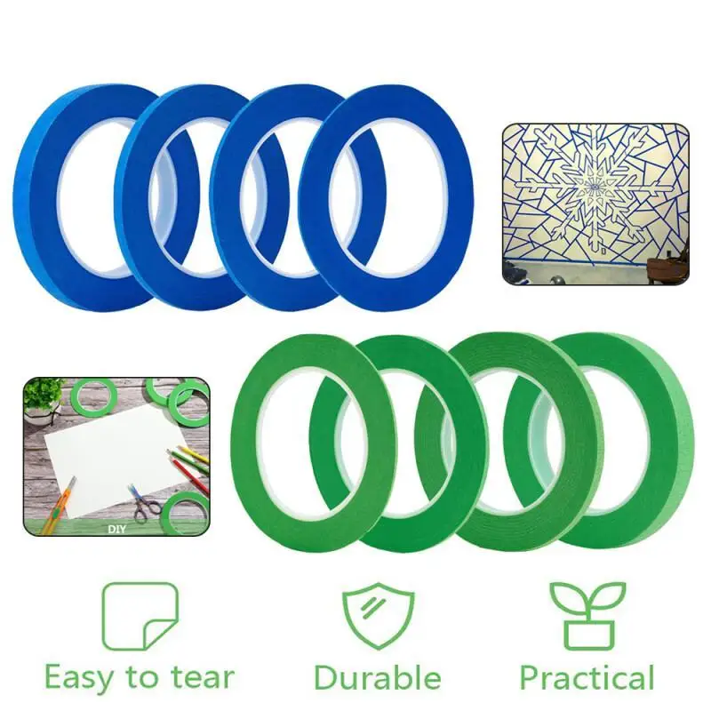 Professional Yellow Masking Tape for Precision Car Painting, Flexible Width Textured Paper, No Residue Easy Tear, Versatile Length Options