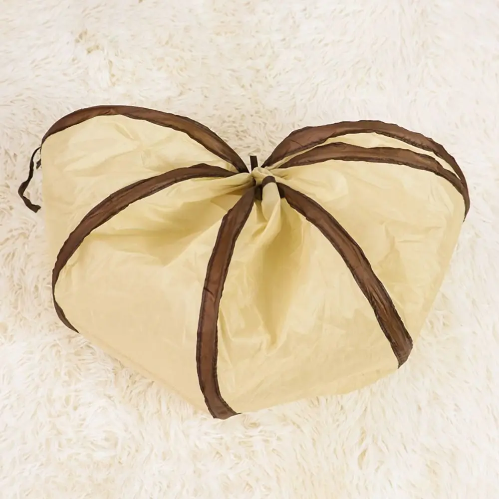 Polyester+Stahldraht Katzentunnel Faltbares Atmungsaktives Katzennest Beige+Kaffeebraun Interaktives Trainingszelt für Kaninchen und Meerschweinchen – Detail 10