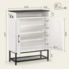 Shoe Storage Cabinet, Farmhouse Shoe Cabinet for Entryway, 6-Tier  Organizer, Narrow Hidden Freestanding Shoe Rack Cabinet 2