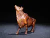 New European-style Cow Statue Zodiac Ox Animal Sculpture Retro Interior Decoration Figurine Handmade Wood Carving Ornament Feng 4