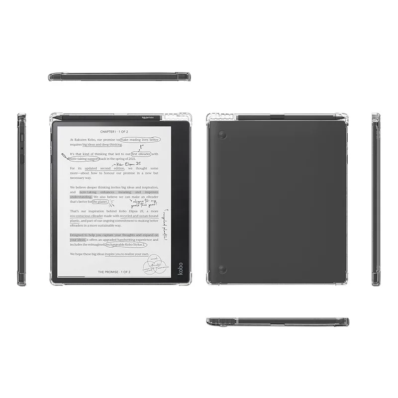 Transparent Soft Back Shell Cover with Pen Holder