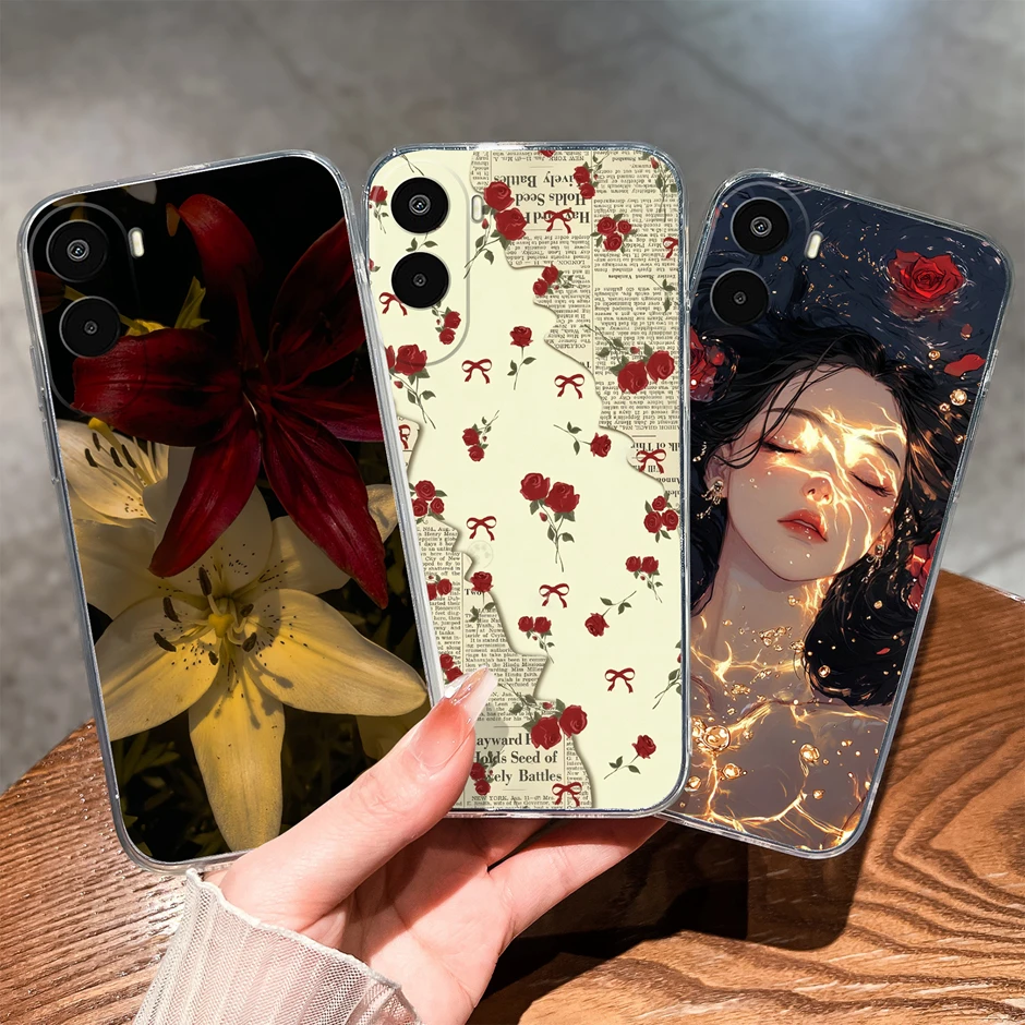 Cartoon Sweet Bowknot Antifouling Anti-Drop Clear Protective Case