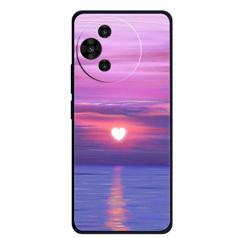Luxury TPU Soft Silicone Back Cover with Floral and Love Design