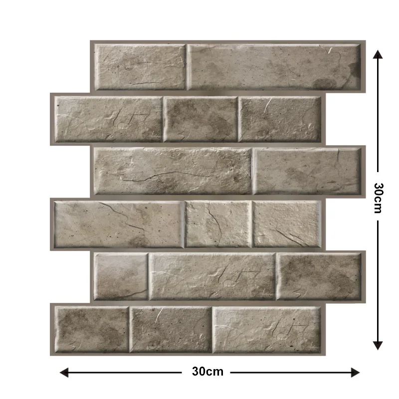 Paneles de pared 3D autoadhesivos impermeables, 5/10/20 piezas, pelables y pegables, papel tapiz de ladrillo con azulejos de metro, pegatina retro para baño y cocina