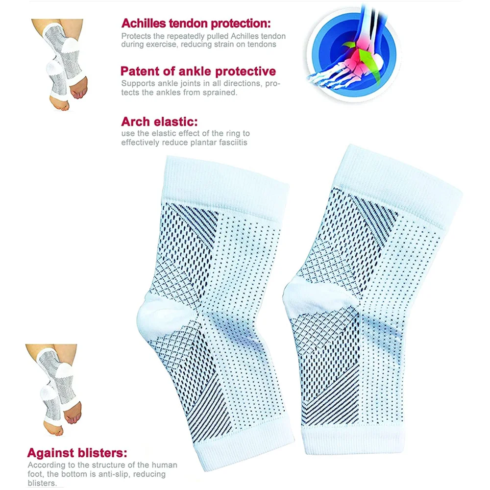 Foot Angel Anti Fatigue Compression Foot Sleeve Ankle Support Running Cycle Basketball Sports