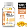 Vitamin A Capsules 3000mcg - Supports Healthy Vision & Immune System - Non GMO