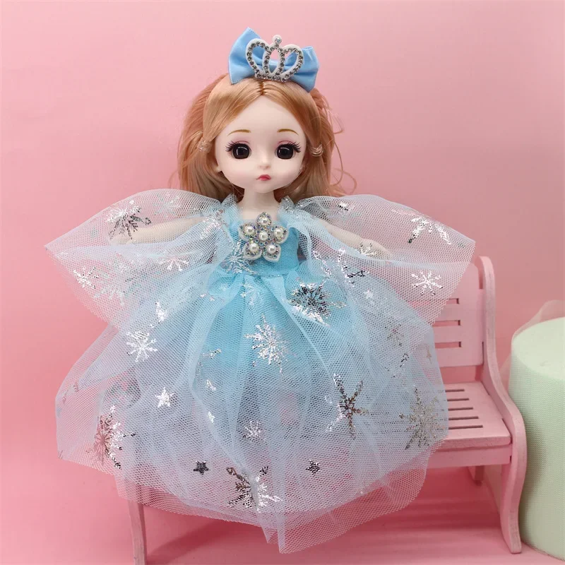 인형 및 액세서리 의류 세트, 여러 개의 움직일 수 있는 관절, 3D 시뮬레이션 눈, 생일 선물 장난감, 16cm