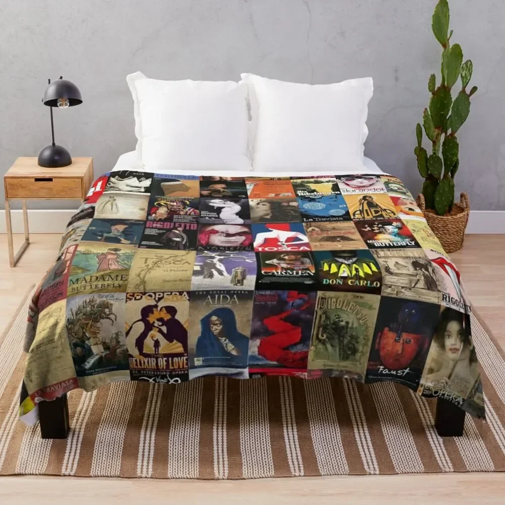 

Opera Throw Blanket Blankets Sofas Of Decoration Summer Beddings Soft Plush Plaid Blankets