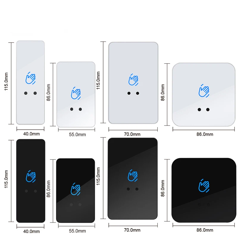 

5pcs Touchless Exit Button Door Access Control Release Switch IR Contactless No Touch Infrared Exit Button