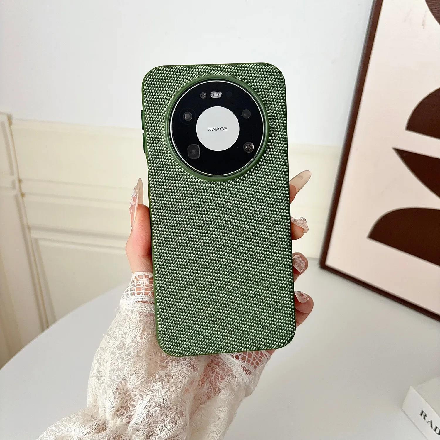 Magnetic TechWoven Cloth Skin Phone Case – Matte Anti-Scratch Cover