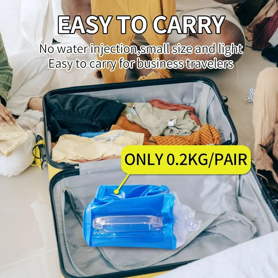 Water Dumbbells, Water Filled Training Weights Set, Water Weight Bag, Travel Weights, Adjustable Weights Dumbbells to 5 Lbs, for