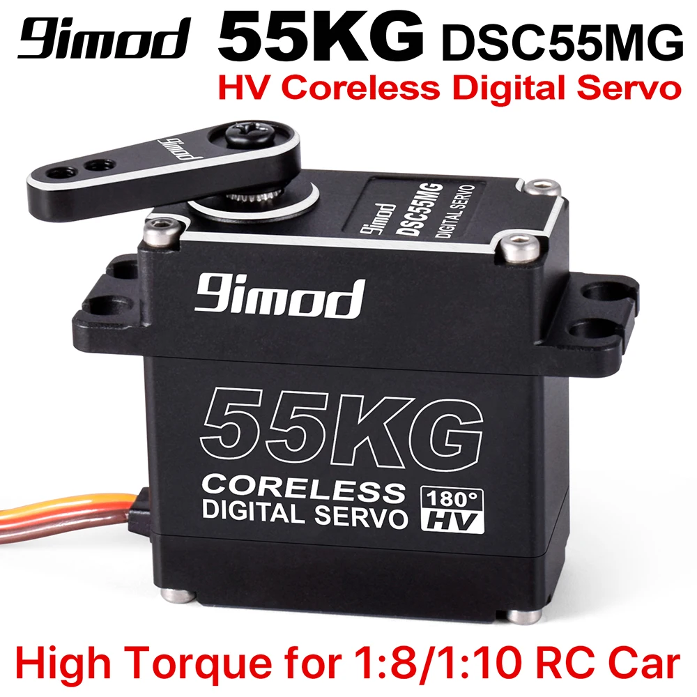 9imod 55kg Waterproof Servo IP67 180/270 Magnetic Sensor High Torque Coreless Digital Servo Full Metal Gear for 1/8 1/10 RC Cars