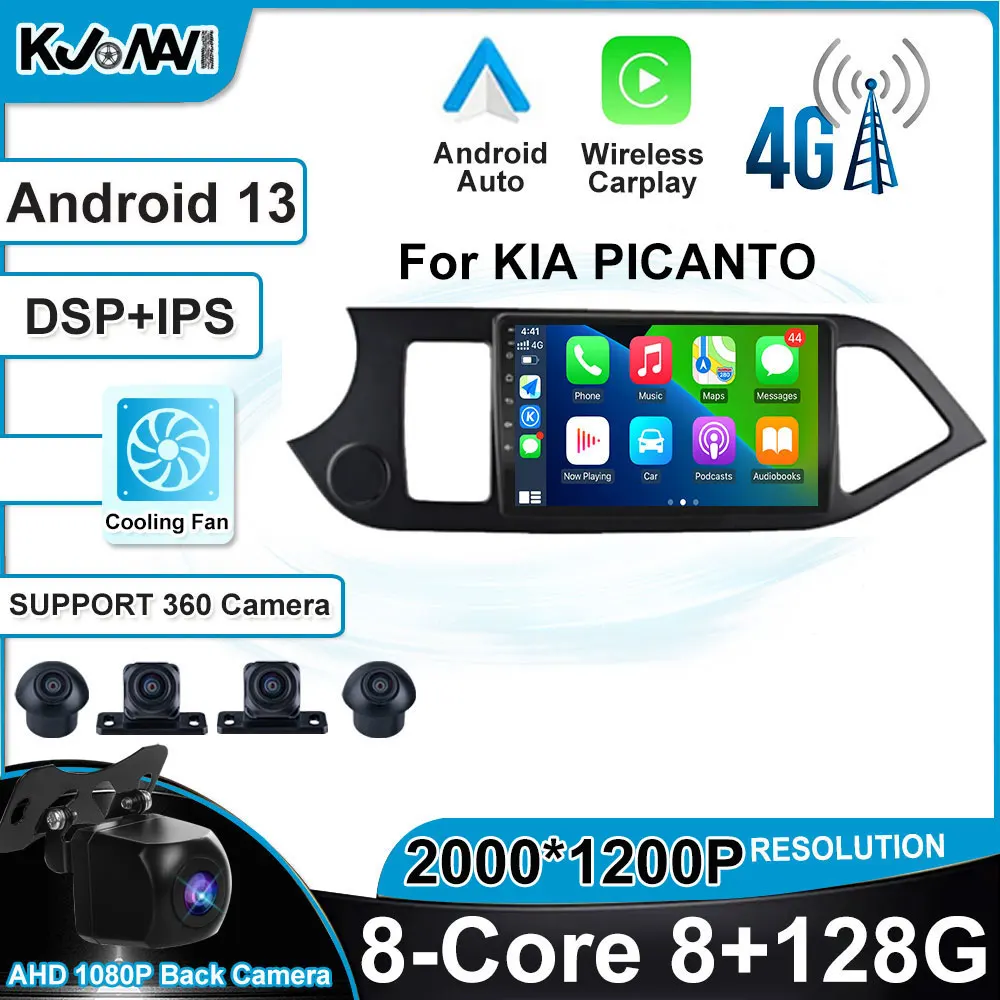 

Android 13 For KIA PICANTO 2011-2014 Car Radio Multimedia Stereo Player WiFi GPS Navigation Video