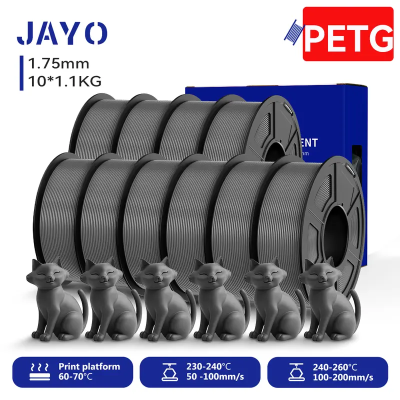 JAYO 3D Printer PLA/PLA Meta/PETG/PLA PLUS/PLA Matte Filament 1.75mm 9/10 Rolls 3D Printing Materials for 3D Printer&3D Pen - Image 40
