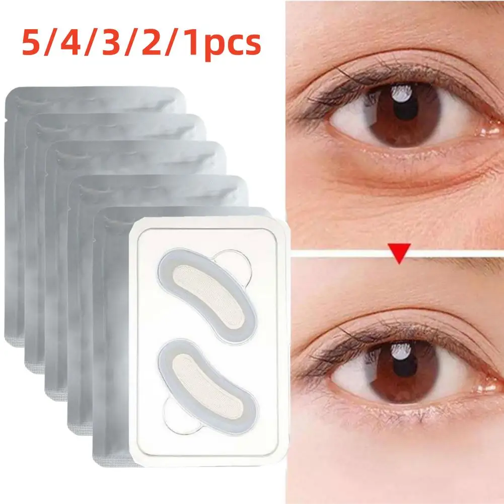 1/2/3/4/5Pair-Nano Solubile Microneedle Eyemask Acido Ialuronico Migliora Le Linee Sottili Cerchi Neri Benda Microcristallina Per Gli Occhi