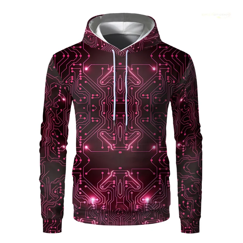 thumbnail image 1 of Sudadera con capucha con gráfico de chip electrónico para hombre, sudadera con estampado 3D de placa de circuito de CPU, sudadera divertida, sudaderas con capucha, ropa de calle, 1 of 5