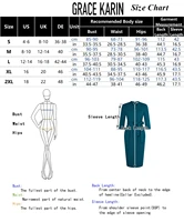 GK Women Midi Dress V-Neck Slim Fit OL 3/4 Sleeve Back Slit High Waist Bodycon Dress With Belt Elegant Office Work Dresses - Image 6