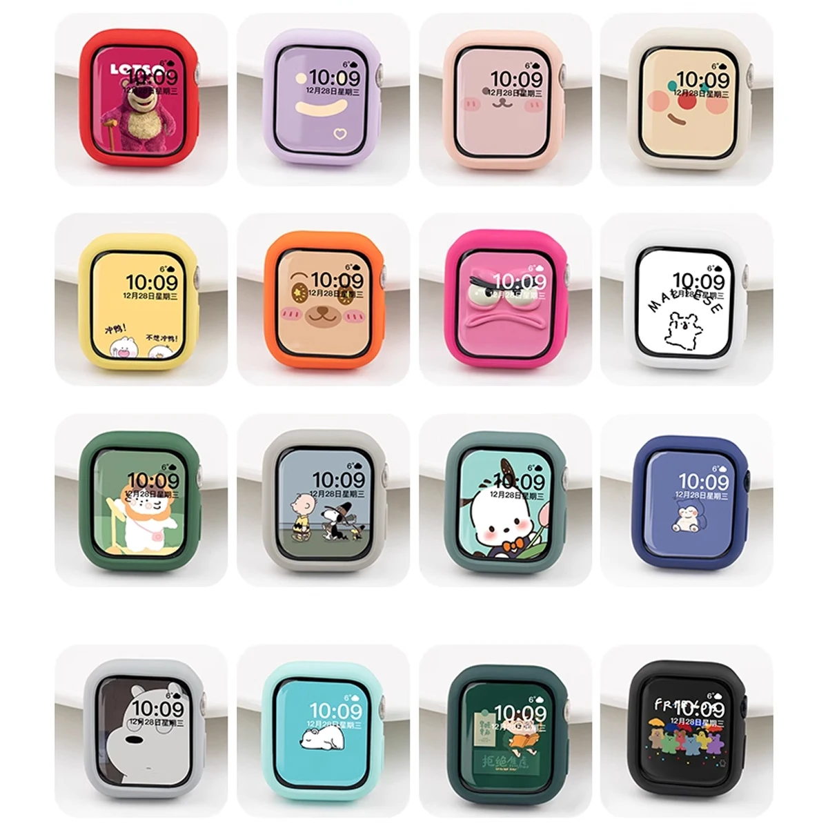 Stylish Candy Silicone Protective Case for Smartwatch - Cute and Durable Bumper Cover