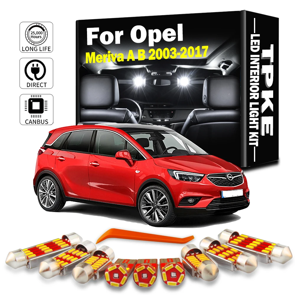 Tpke Led Interior Light Kit For Opel Vauxhall Meriva A B 20032016 2017 Vehicle Indoor Map Dome
