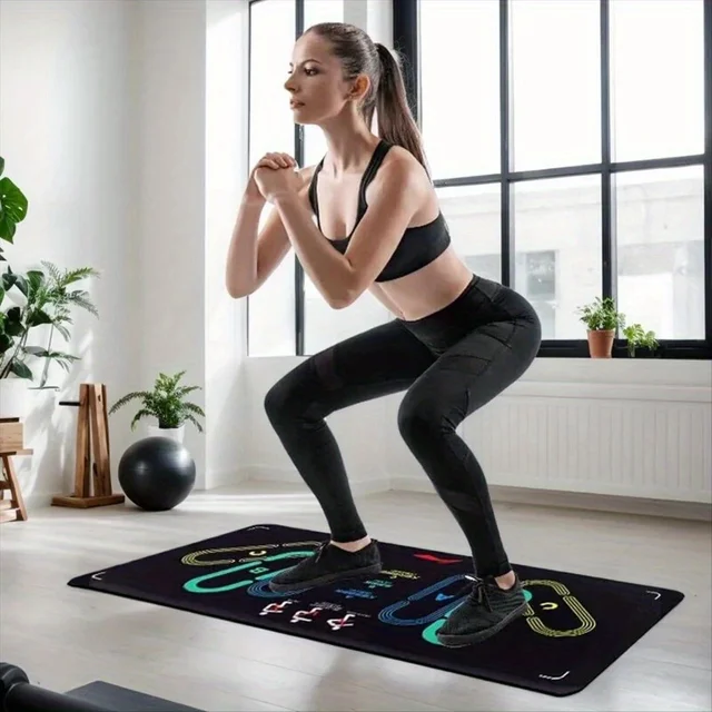 35X80cm Two-Color Squat Mat Suitable For Home Gym Living Room And Bedroom Use Anti-Slip Pad Set Durable Training Mats 3