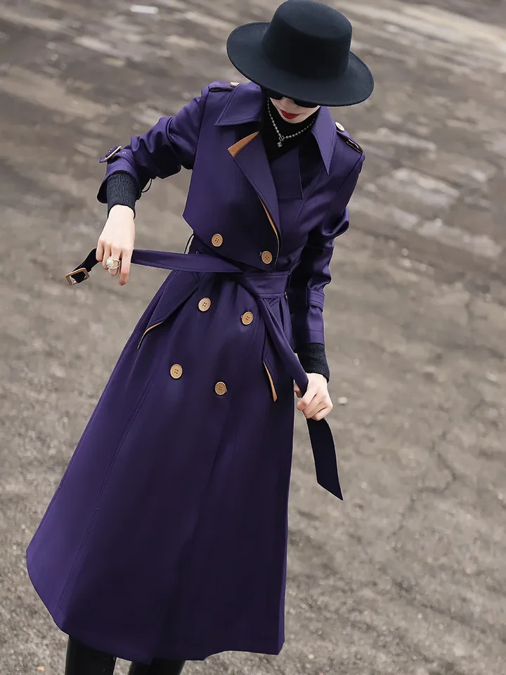 Ameri LAUREN OVER COAT 刺繍ロングコートpurple Ameri LAUREN OVER COAT 刺繍ロングコートpurple - メルカリ