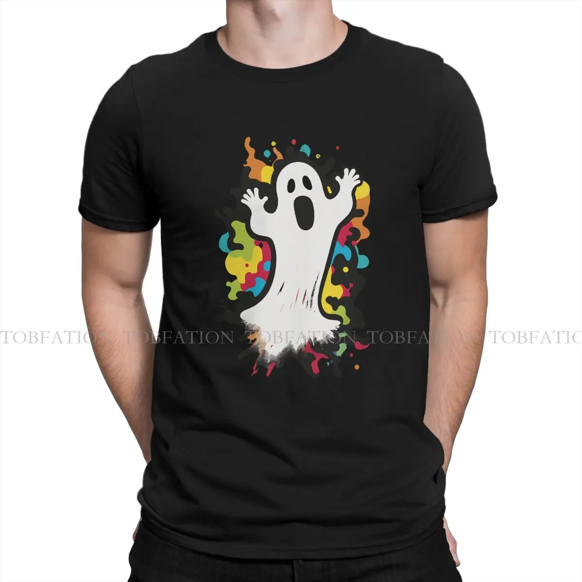 Ghost Pop Art Special Tshirt Ghost Spooky Lover Maglietta Per Il Tempo Libero Novità Per Uomo Donna