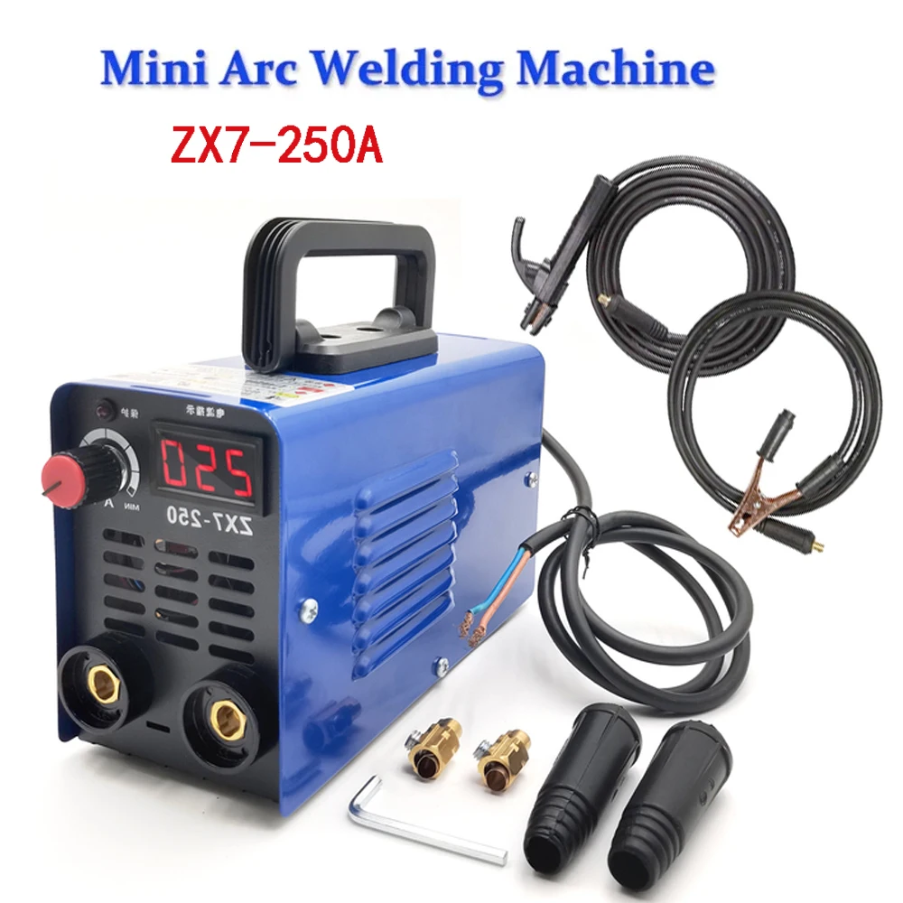 Portable Arc Welding Machine IGBT DC Inverter Welding Machine 250A 220V110V Household Small All-Copper Electric Welding+2M Cable