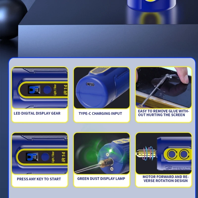 전기 접착제 제거 도구 충전식 휴대전화 화면 OCA 제거 도구