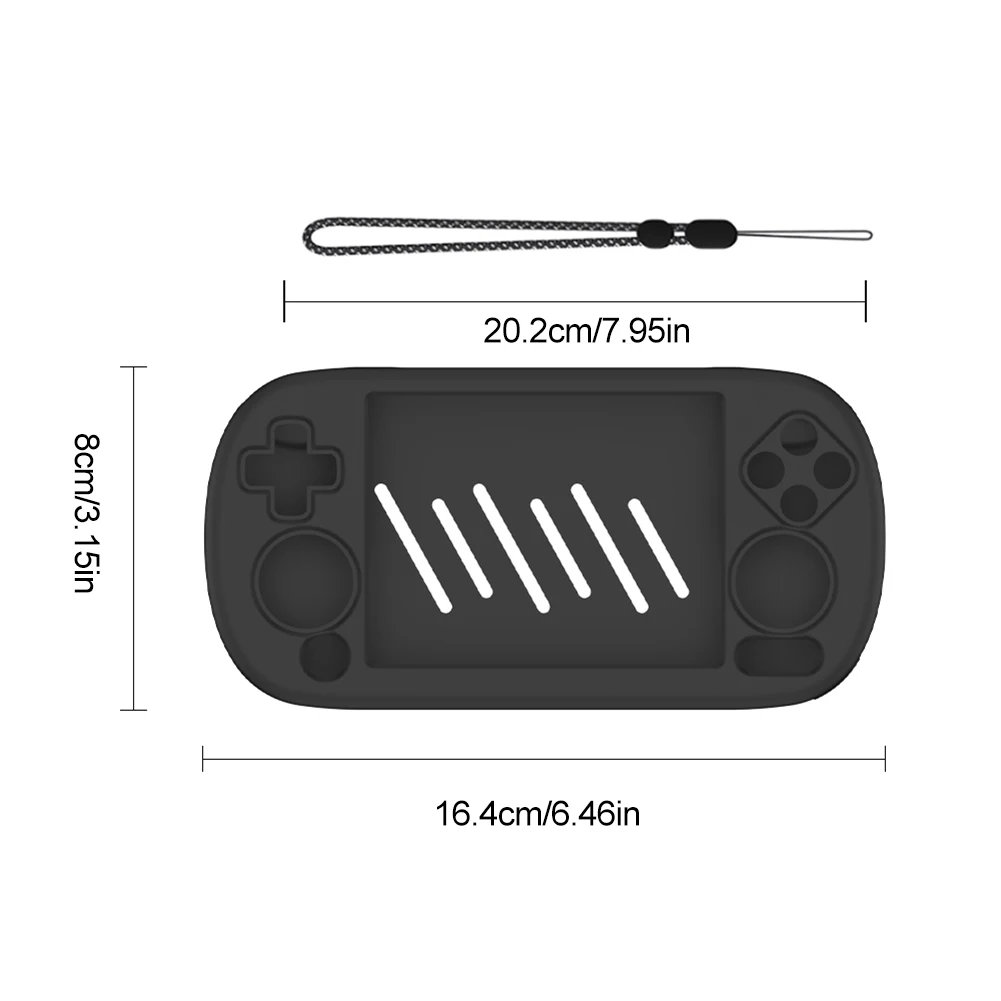 Silicone Shockproof Protector Sleeve with Lanyard for Handheld Game Console