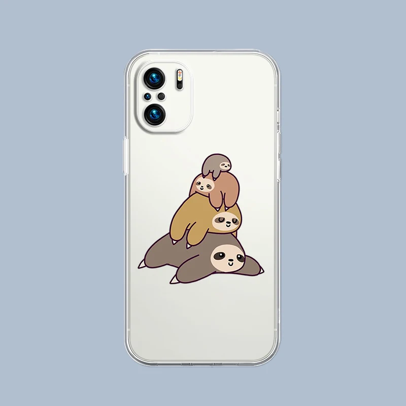 Cartoon Couple Style Soft TPU Clear Phone Case Gift Cover