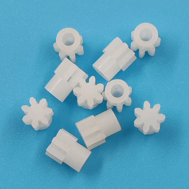072A 0.5M Pinion Gears 7 Tooth Modulus 0.5 Plastic Gear 2mm Motor Shaft Fitting Parts Accessories 10pcs/lot motor gear transmission gear electric bike gear cassette deck tape gear electric chain saw gear