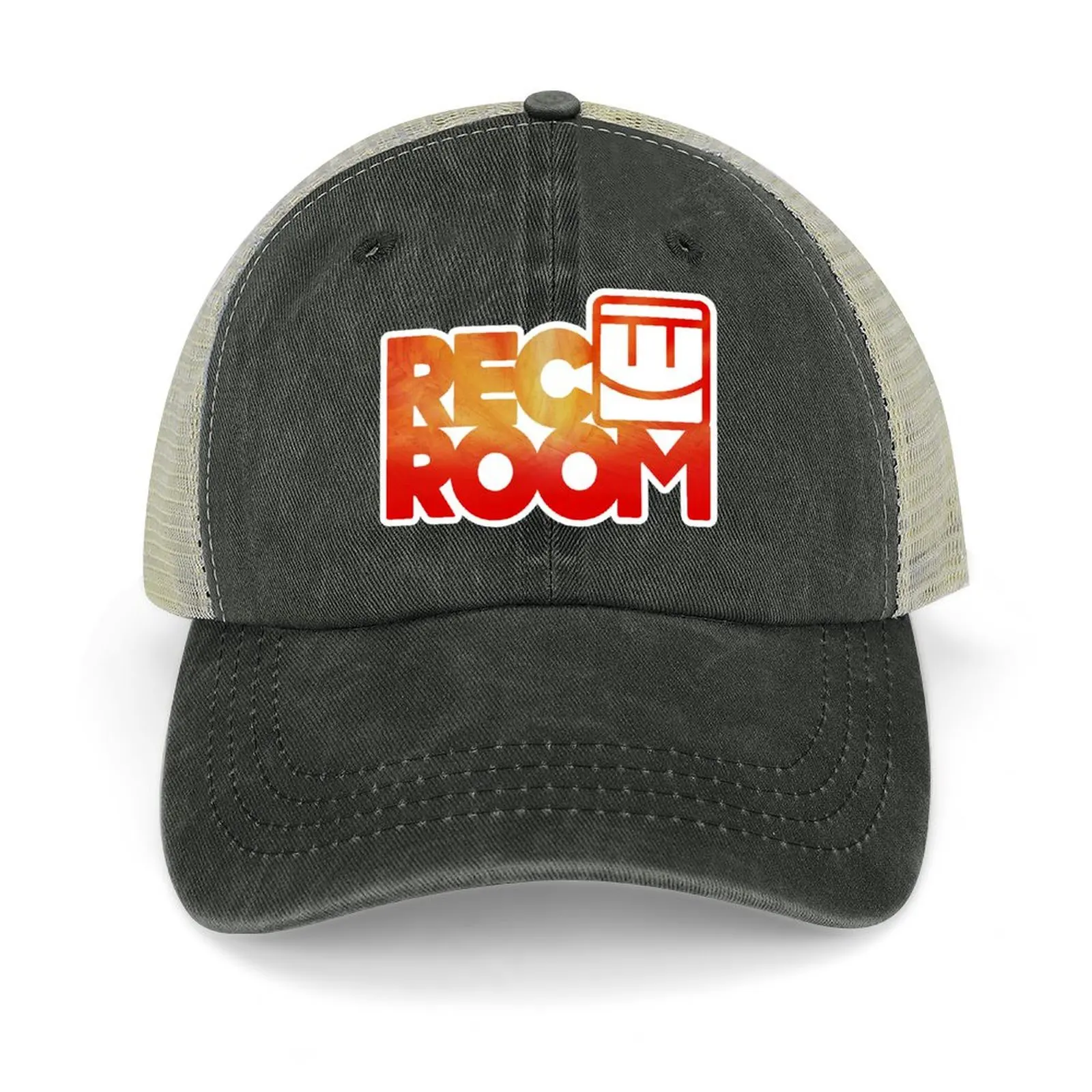 

Painted Rec Room logo Cowboy Hat Custom Cap derby hat Woman Men's