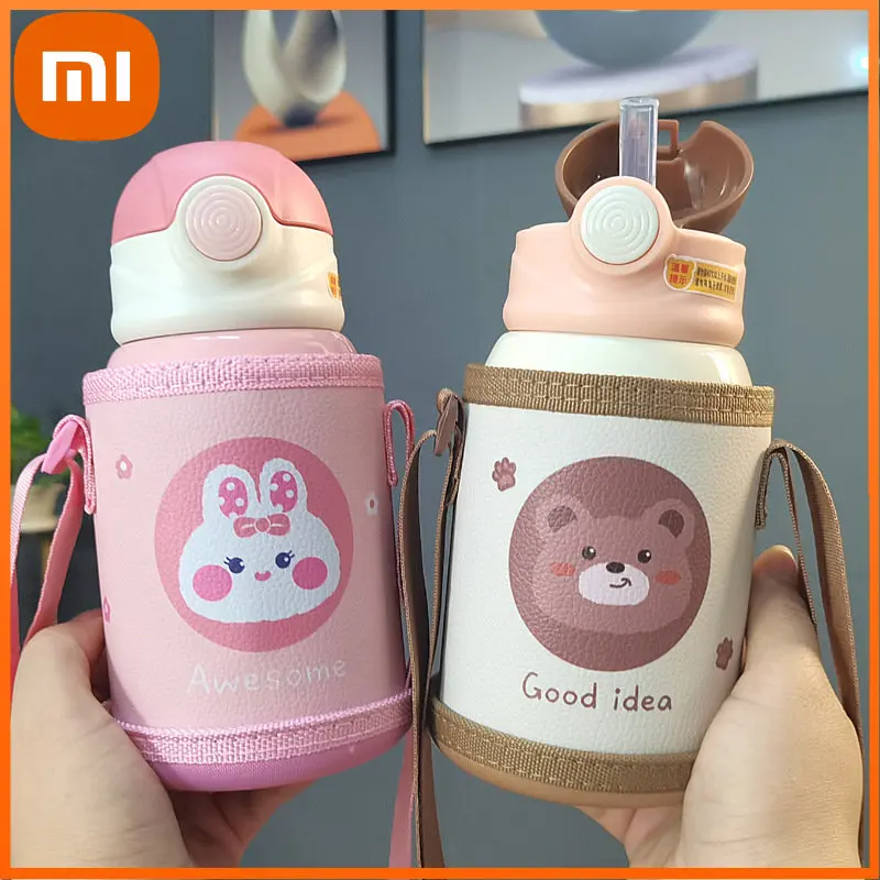 

Xiaomi мультяшный детский термос, чашка с двойным покрытием, 316 нержавеющая сталь, для детей дошкольного возраста, студентов, портативный чайник