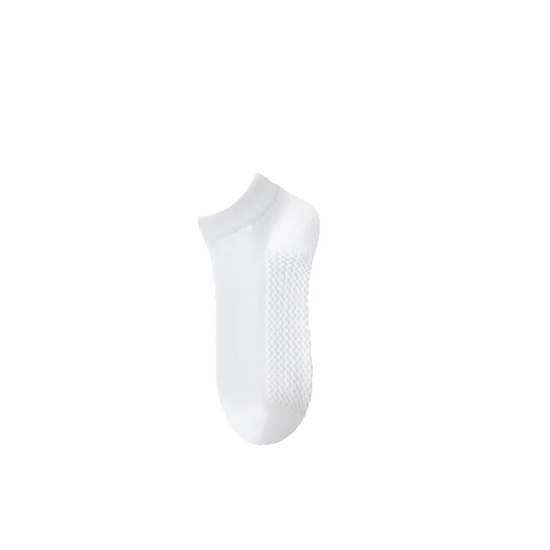 2025e Pure Men Short Spring Thin Mesh Massage Bottom Full Cotton Men's Boat Zhuji Summer Socks_voghion.com