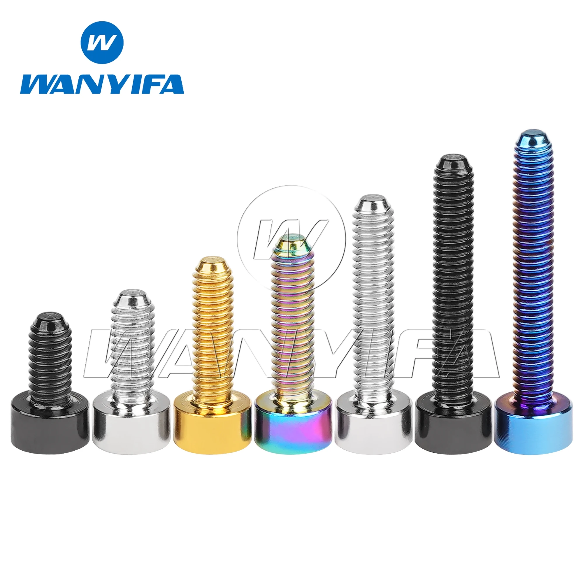 Wanyifa Titanium Bolt M3x6 8 10 12 15 18 20mm Stigma Screw for Bicycle Titanium Fastener-titanium bolts
