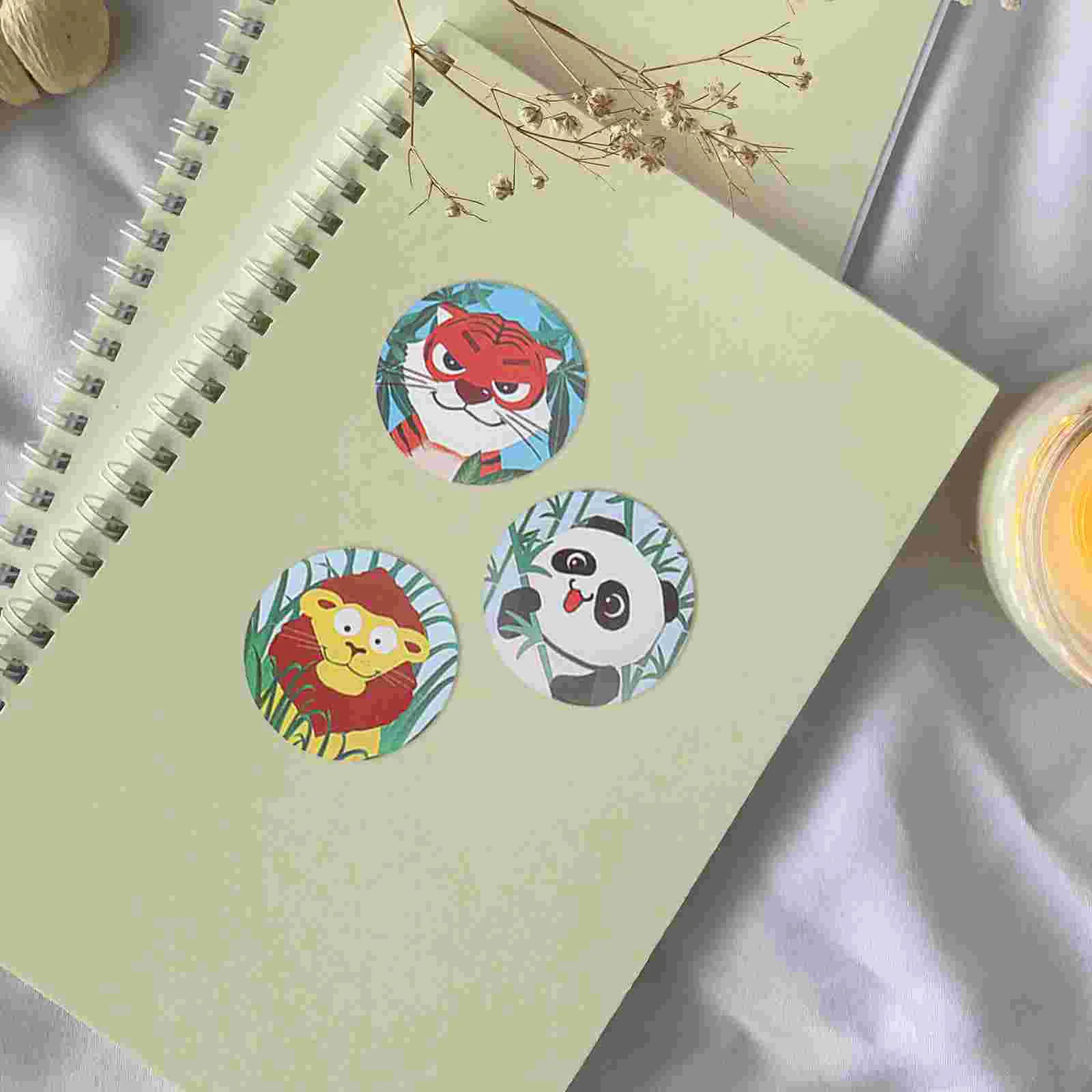 

4 Rolls Incentive Stickers Envelope Seals for Kids Classroom Reward Copper Plate Positive