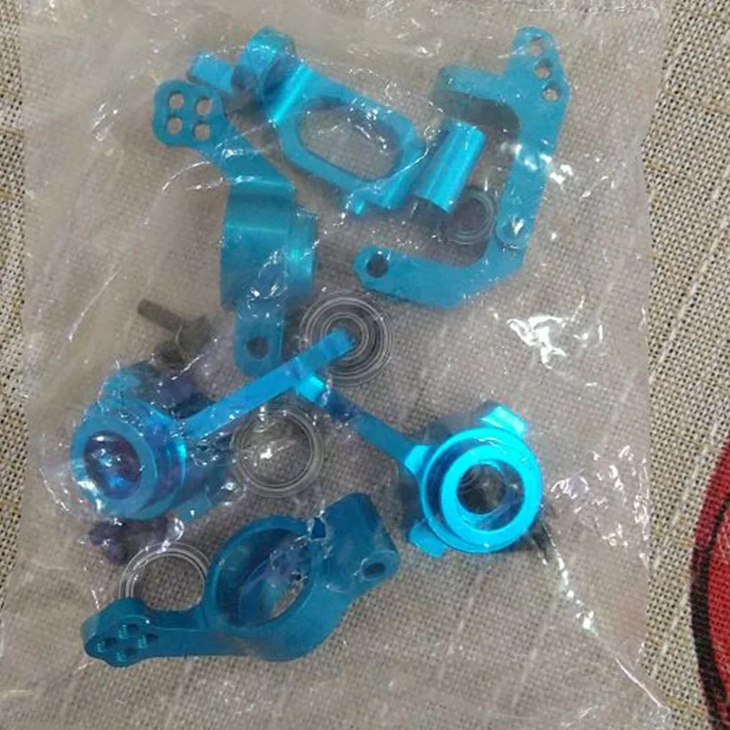 Qy-For 1/10 94123 94111 HSP Upgrade Parts 102010 102011 102012 02013 02014 02015 Ball Bearing Aluminum Alloy Steering Hub Mount
