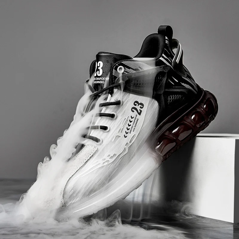 

Fujeak Breathable Casual Shoes Comfortable Non-slip Men Sneakers Fashion Lace Up Ankle Shoes Lightweight Running Shoes Big Size