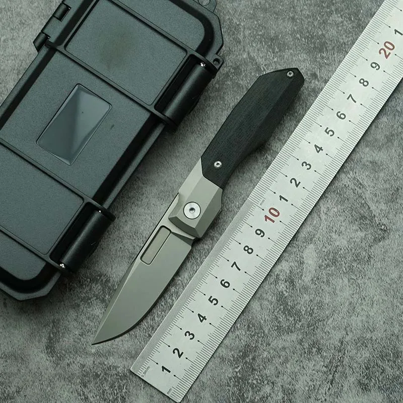 

2024 New Mini V Flipper Real M390 Blade Titanium/Mikata Handle Outdoor Camping Hunting Kitchen Survival EDC Tool Folding Knife