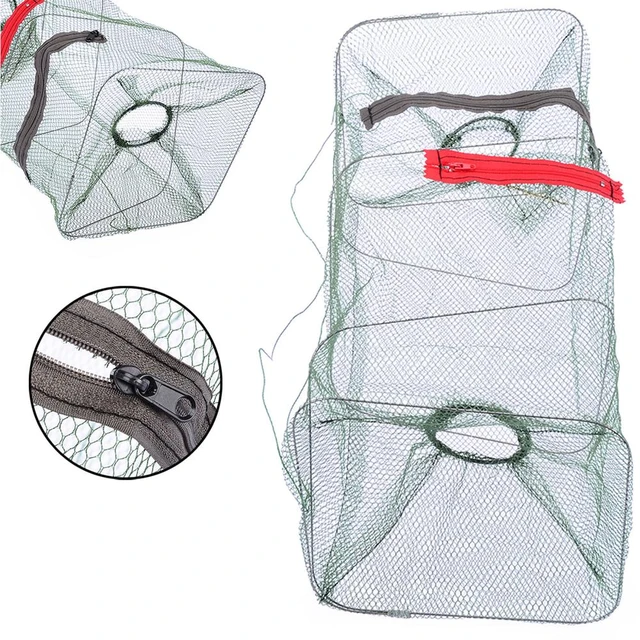 Portable Foldable Shrimp Cage Fish Trap Net Fishing Gear For