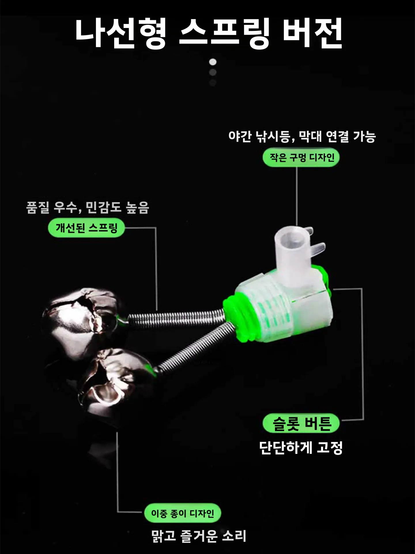 새로운 유형 낚시 알람 벨 바다 낚싯대, 갯바위 낚싯대, 뗏목 낚싯대, 캐스팅 낚싯대 야간 낚시 바다 낚시 야광등
