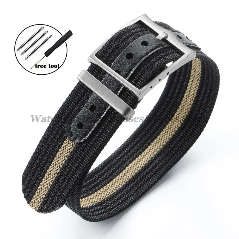 Versatile Sport Waterproof Canvas Nylon Watch Strap - Men's & Women's Replacement Watchband