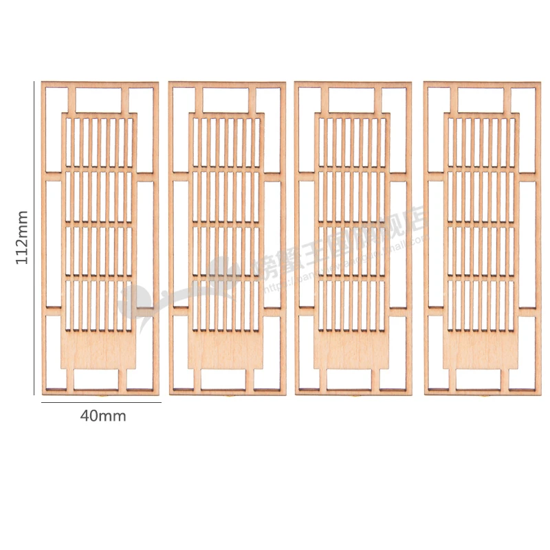 Miniature Wooden Dollhouse Decor with Folding Decorative Door