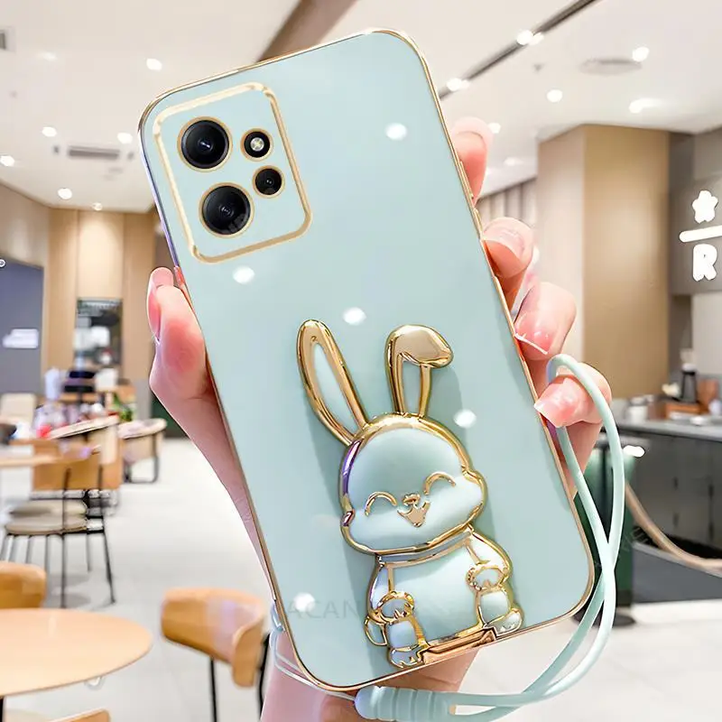 Silicone Phone Case For Xiaomi Redmi Note With Rabbit Holder_voghion.com