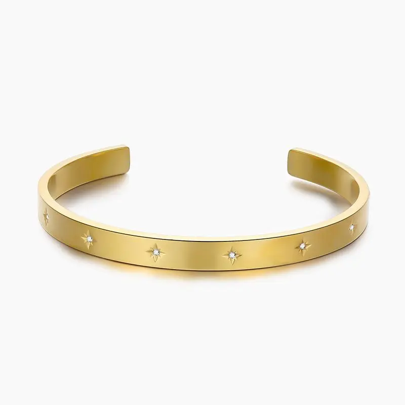 

Gold Color Inlaid Ten Stars Octagonal Women's Open Streamer Birthday Party Gift