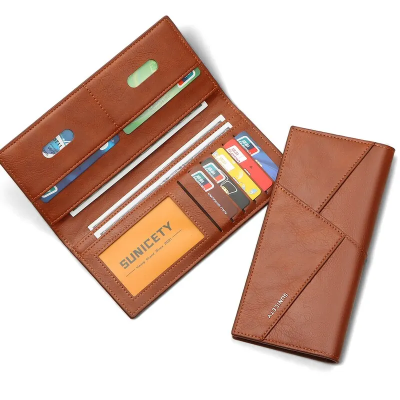 Synthetic Leather Wallet Multi Functional Anti Theft Men
