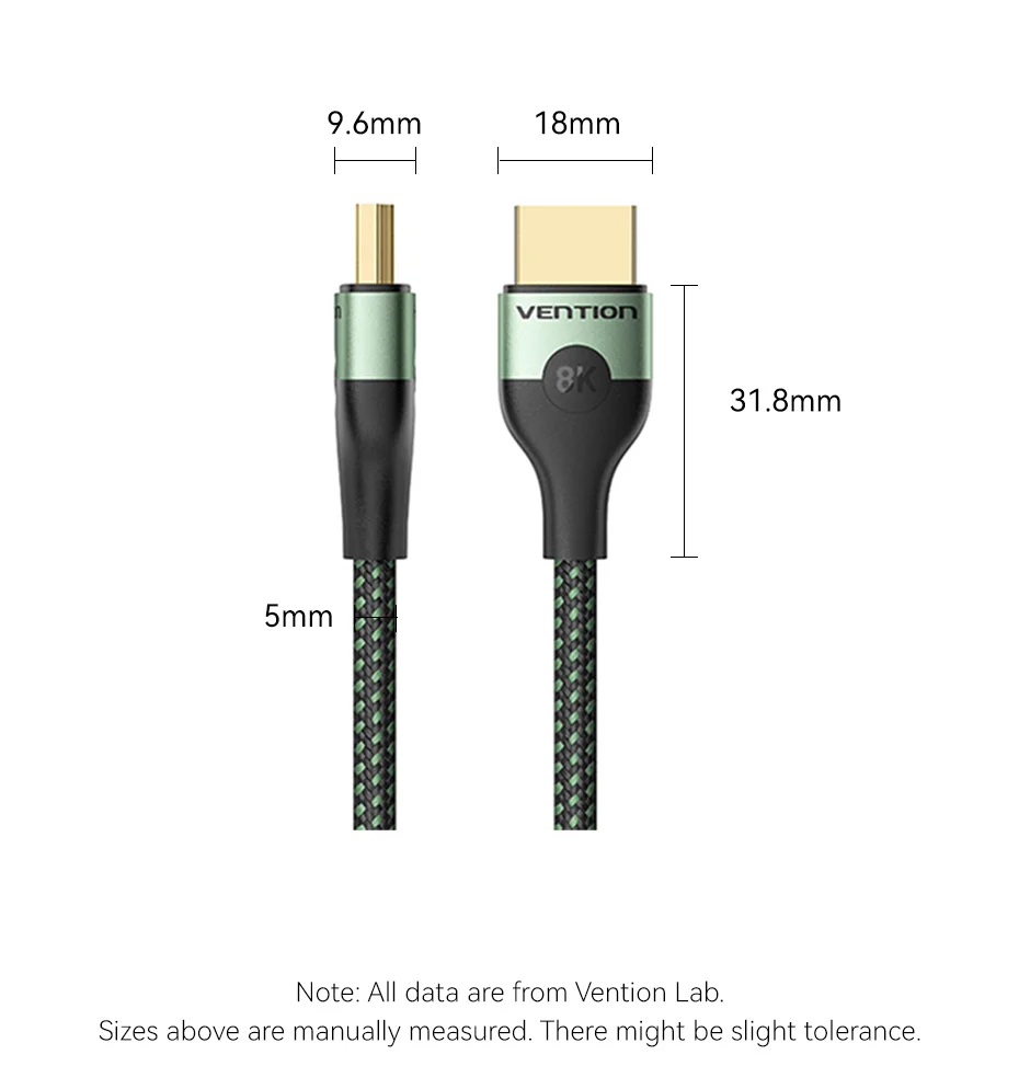 HDMI 2.1 Cable 8K/60Hz 4K/120Hz for PS5 Xiaomi TV Box High Speed Certified 8K@60