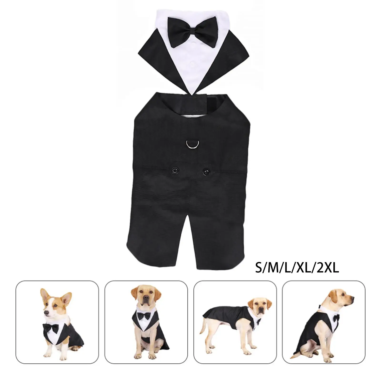 Elegant Dog Tuxedo Costume 3