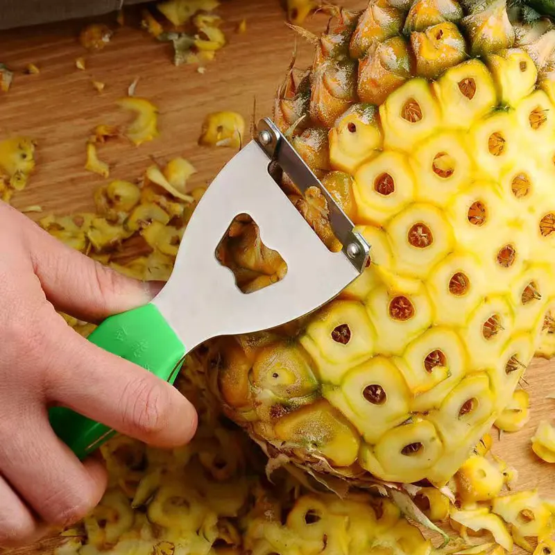 In acciaio inox ananas pelapatate fragola Clip frutta ananas Eye Remover pomodoro pelapatate strumento Peeling coltello