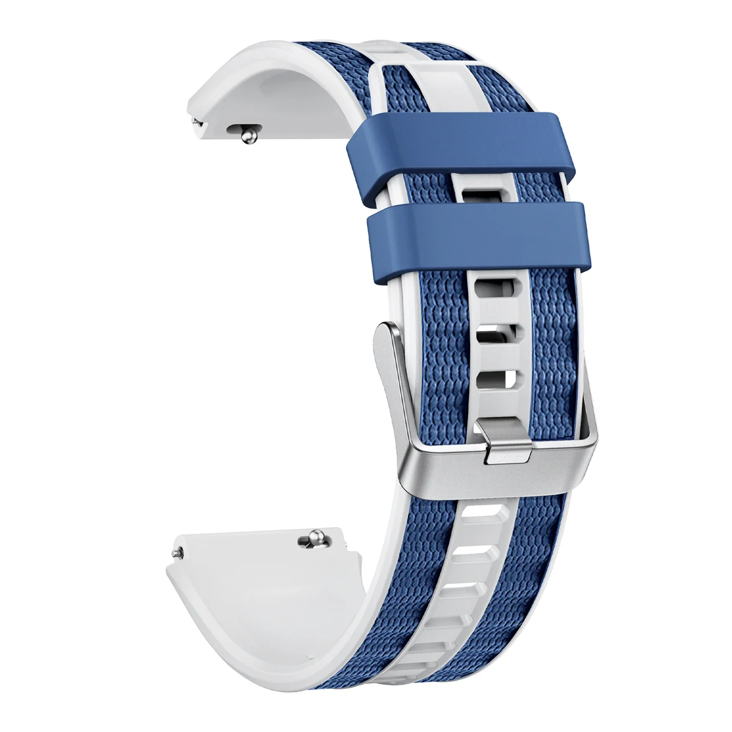 Two-Tone Silicone Sports Strap - 22mm Premium Watchband